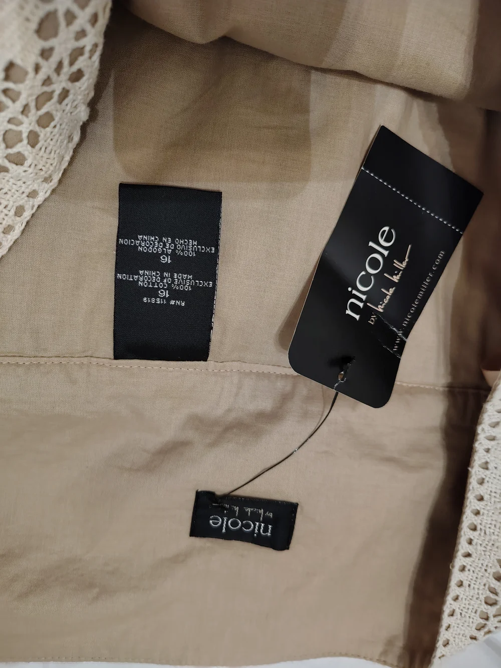 NWT Nicole By Nicole Miller Boho Chic A-line Skirt Size 16 Cashew Color - Picture 2 of 9